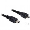 DeLock DL83177 USB 2.0 micro-B  -> USB mini 1 m apa / apa kábel
